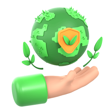 3D Illustration environmental protection png