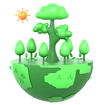 3D Illustration environtmental impact png