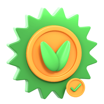3D Illustration eco friendly certification png