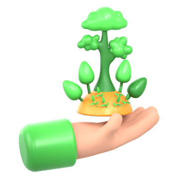 3D Illustration forest conservation png