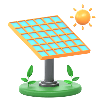 3D Illustration solar panel png