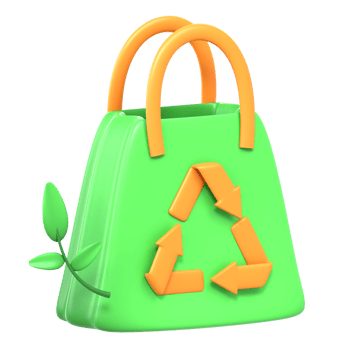 3D Illustration reusable bag png