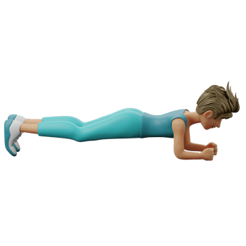 3D Illustration yoga plank pose png