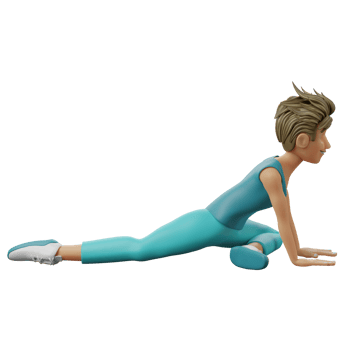 3D Illustration yoga pigeon pose png