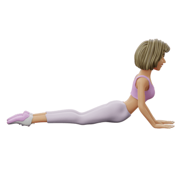 3D Illustration yoga cobra pose png