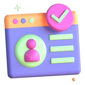 3D Illustration Account, profile, verified png