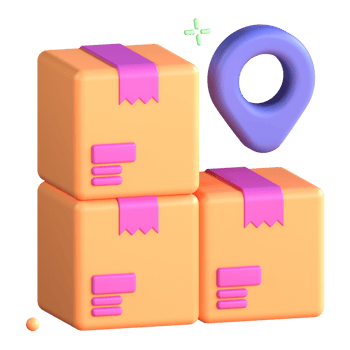 3D Illustration package tracking png