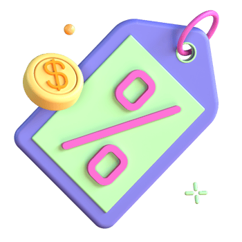 3D Illustration price tag png