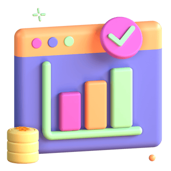 3D Illustration sales analytics png