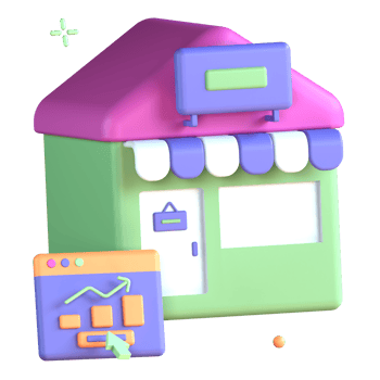 3D Illustration store traffic png