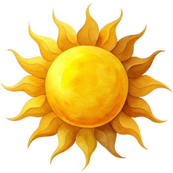 AI generated sun art,  sunlight png