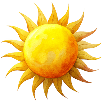 AI generated sun art,  sunlight png