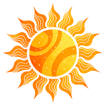 AI generated sun art,  sunlight png
