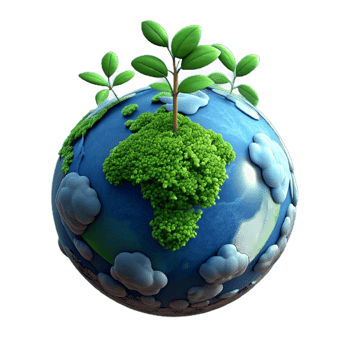 AI generated World Map Green Planet Earth Day or Environment day Concept. png