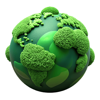 AI generated World Map Green Planet Earth Day or Environment day Concept. png