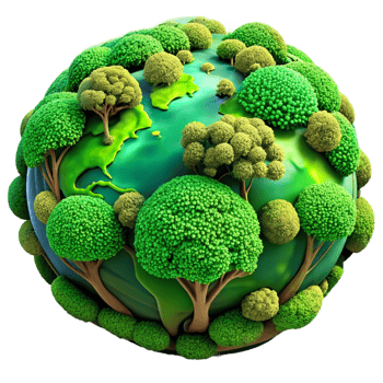 AI generated World Map Green Planet Earth Day or Environment day Concept. png