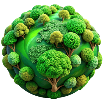AI generated World Map Green Planet Earth Day or Environment day Concept. png