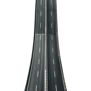 AI generated Highway road isolated on transparent background png