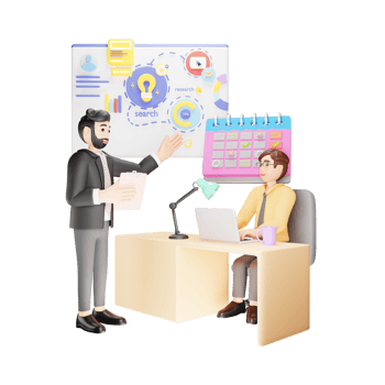 Business Analysis Discussion - 3D Character Illustration png