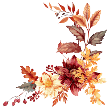 AI generated Serene Fall Leaves Illustration in Watercolor png