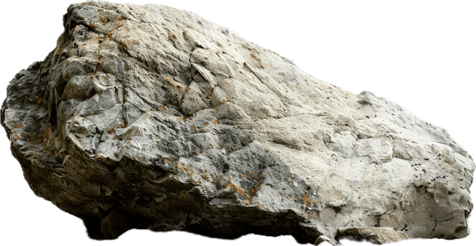 AI generated Textured Boulder png
