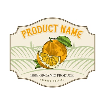 hand drawn orange vector design
