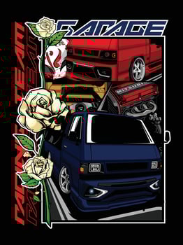 PICK UP GARAGE VECTOR