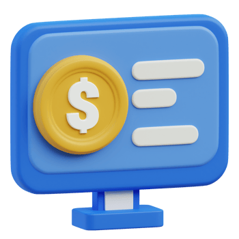 Bank Website 3D icon design for poster banner png