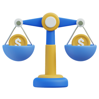 Balance 3D icon design for poster banner png