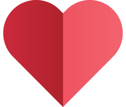 Paper cut Heart Shape PNG transparent