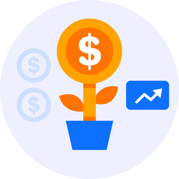 investment growth modern icon illustration png