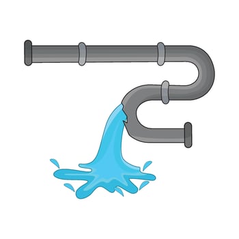 illustration of broken pipe vector