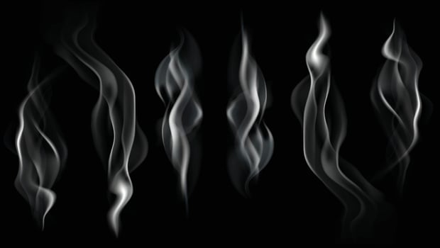 abstract smoke background Set of digital realistic smoke vector illustration