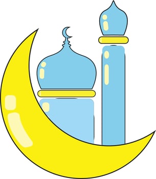 this a mosque for pray moslem vector