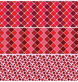 Seamless red square geometric pattern. Vector creative background texture. Bedroom wallpaper