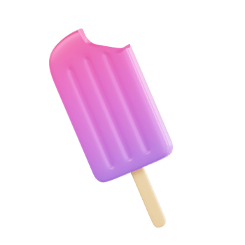 Purple Ice Cream 3D Illustration png
