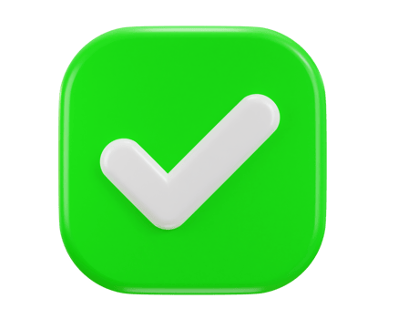 checkmark icon 3d rendering verified icon illustration png