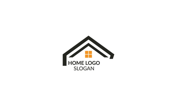 Our logo, with its inviting house design, is a celebration of the family we've built. vector