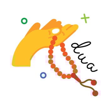 Trendy Muslim Prayer vector