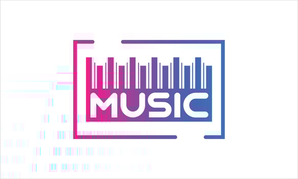 A visual ode to the beauty of words and music, our logo is a harmonious blend of creativity vector