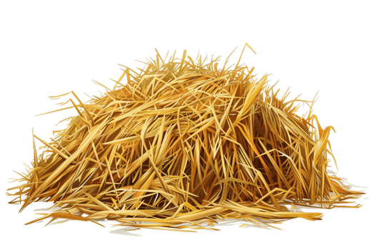 AI generated Pile of Dry Straw png