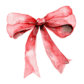 AI generated Radiant Watercolor Satin Bow Clipart png
