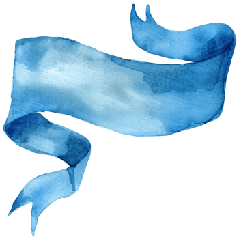 AI generated Charming Watercolor Clipart of a Ribbon Banner png