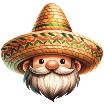 AI generated Cinco de mayo gnome, Mexican gnome, watercolor Cinco de mayo png