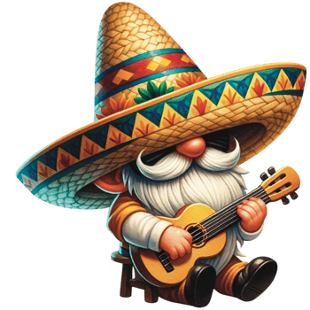 AI generated Cinco de mayo gnome, Mexican gnome, watercolor Cinco de mayo png