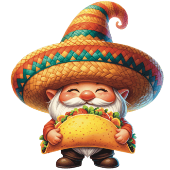 AI generated Cinco de mayo gnome, Mexican gnome, watercolor Cinco de mayo png