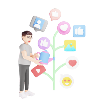 Media Growth 3D Character Illustration png
