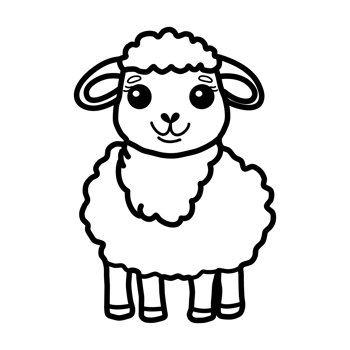 Sheep outline for coloring pages or coloring book. png