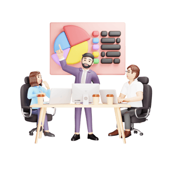 Business Meeting - 3D Character Illustration for Corporate Teamwork png