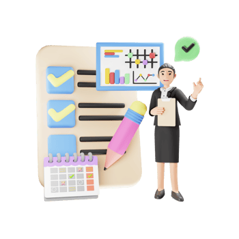 Project Planning - 3D Character Illustration in Business png